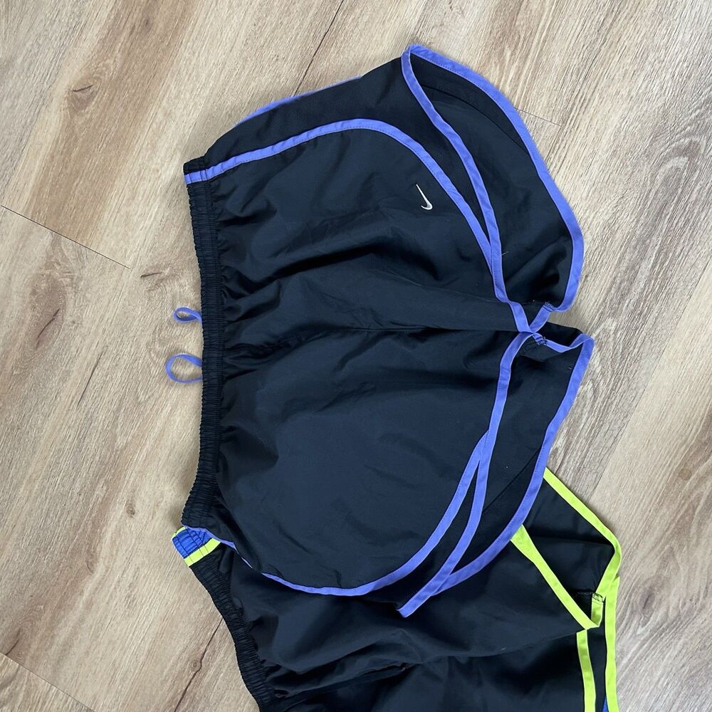 Nike Womens XL Dry Tempo Running Shorts Purple Black Dri-FIT 2 Pieces